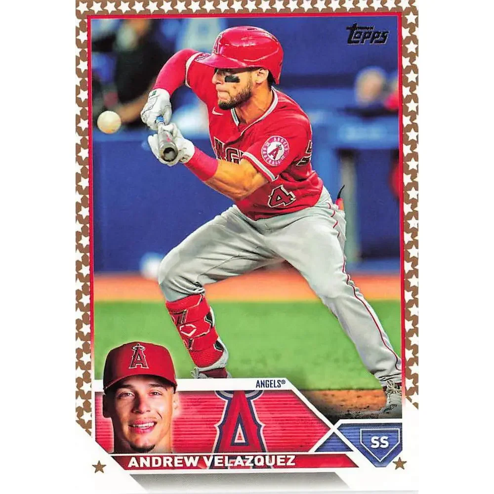 2023 Topps Gold Star Gold Star Andrew Velazquez #605 Los Angeles Angels